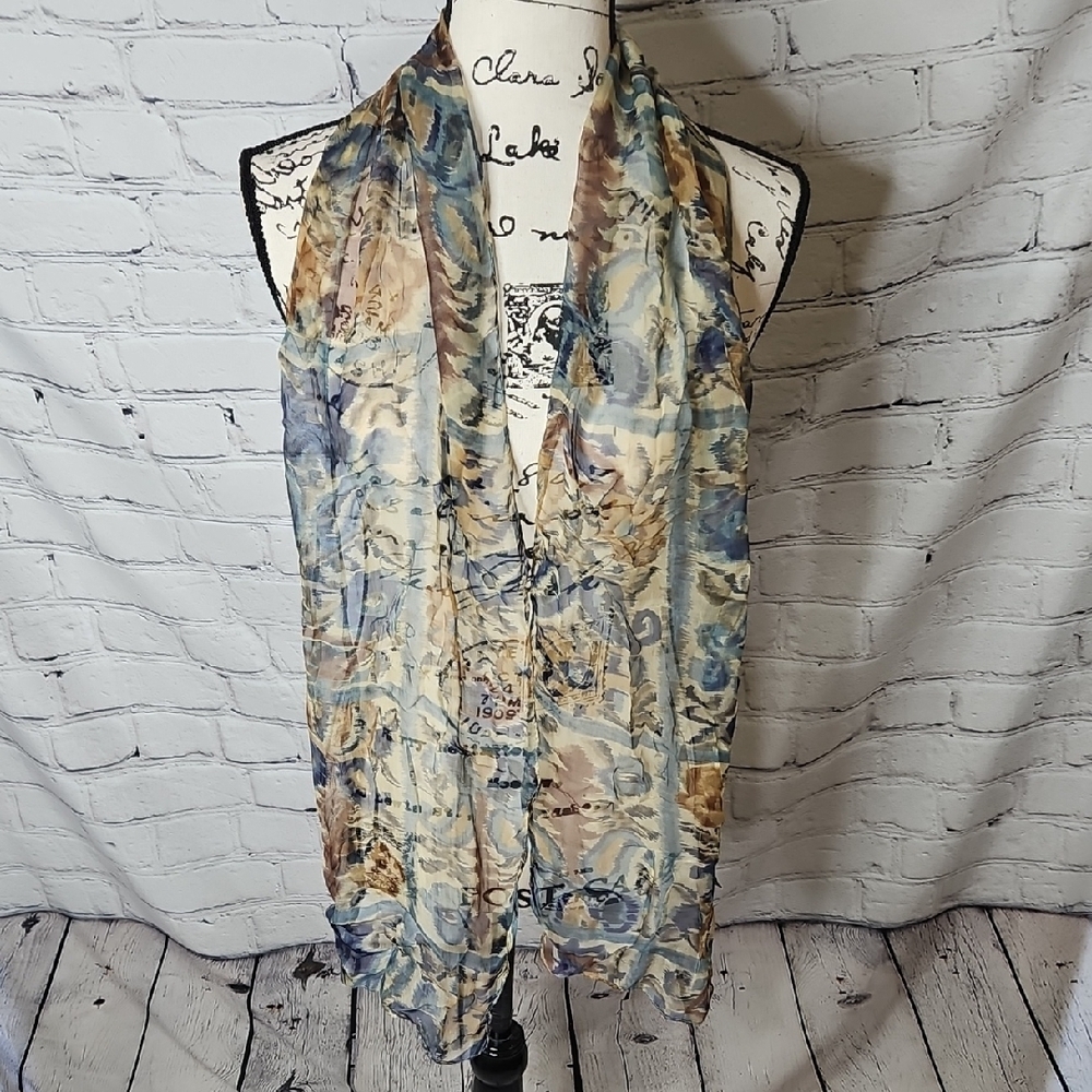 Accessorize Floral Sheer 100% Viscose Fashion Scarf
